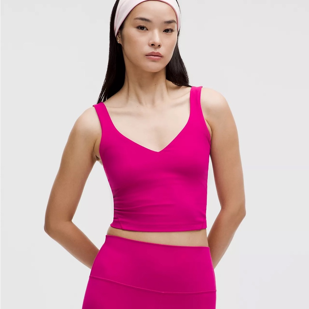 Lululemon Align Tank Ripened Raspberry Pink Sports Bra Activewear Athleisure $68 - Picture 3 of 10